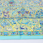 Hermès Carré 90 "Au Pays des Oiseaux Fleurs" Silk handkerchief in Blue