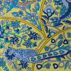 Hermès Carré 90 "Au Pays des Oiseaux Fleurs" Silk handkerchief in Blue