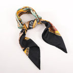 Hermès Carré 90 "Au Son du Tam Tam" Silk handkerchief in Black