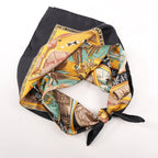 Hermès Carré 90 "Au Son du Tam Tam" Silk handkerchief in Black