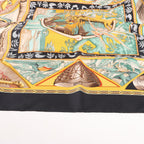 Hermès Carré 90 "Au Son du Tam Tam" Silk handkerchief in Black