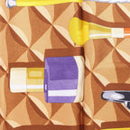 Hermès Carré 90 "BEAUTE COMPOSEE" Silk handkerchief in Orange