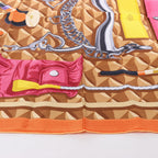 Hermès Carré 90 "BEAUTE COMPOSEE" Silk handkerchief in Orange