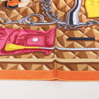 Hermès Carré 90 "BEAUTE COMPOSEE" Silk handkerchief in Orange
