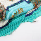 Hermès Carré 90 "BONSAI" Plissé Scarf Silk in Blue