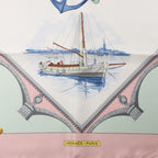 Hermès Carré 90 "BORDEAUX PORTE OCEANE" Silk handkerchief in Pink