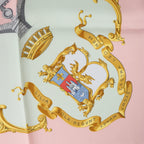 Hermès Carré 90 "BORDEAUX PORTE OCEANE" Silk handkerchief in Pink