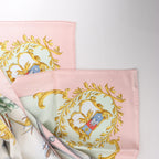 Hermès Carré 90 "BORDEAUX PORTE OCEANE" Silk handkerchief in Pink