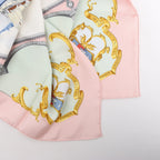 Hermès Carré 90 "BORDEAUX PORTE OCEANE" Silk handkerchief in Pink