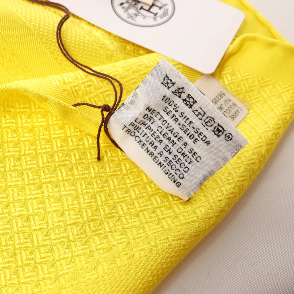 Hermès Carré 90 "BOVCLERIE MODERNE" Silk handkerchief in Yellow