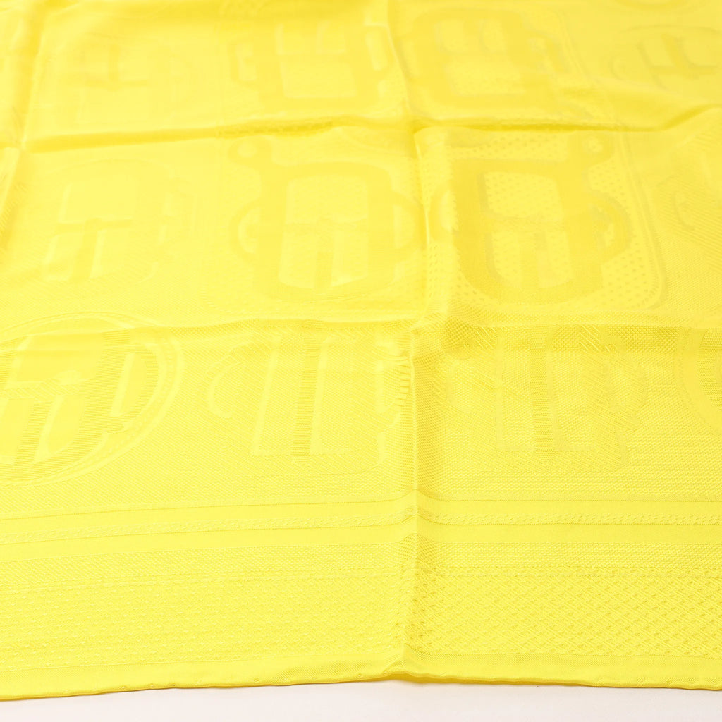 Hermès Carré 90 "BOVCLERIE MODERNE" Silk handkerchief in Yellow
