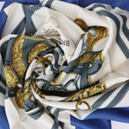 Hermès Carré 90 "BRIDES de GALA" Silk handkerchief in Blue