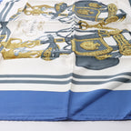Hermès Carré 90 "BRIDES de GALA" Silk handkerchief in Blue