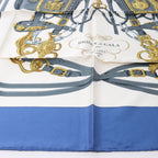 Hermès Carré 90 "BRIDES de GALA" Silk handkerchief in Blue