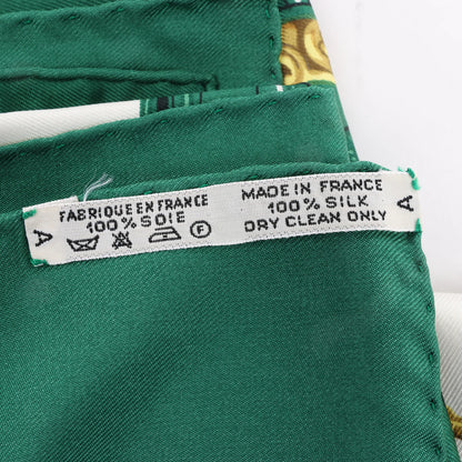 Hermès Carré 90 "BRIDES de GALA" Silk handkerchief in Green