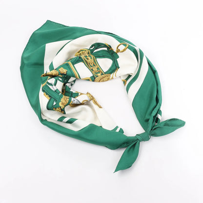 Hermès Carré 90 "BRIDES de GALA" Silk handkerchief in Green