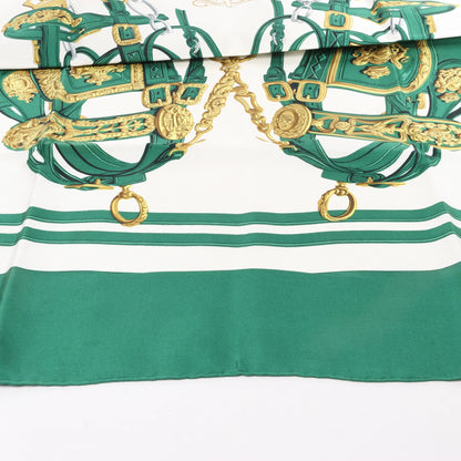 Hermès Carré 90 "BRIDES de GALA" Silk handkerchief in Green