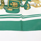Hermès Carré 90 "BRIDES de GALA" Silk handkerchief in Green