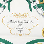Hermès Carré 90 "BRIDES de GALA" Silk handkerchief in Green