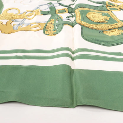 Hermès Carré 90 "BRIDES de GALA" Silk handkerchief in Green