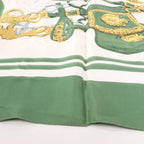 Hermès Carré 90 "BRIDES de GALA" Silk handkerchief in Green