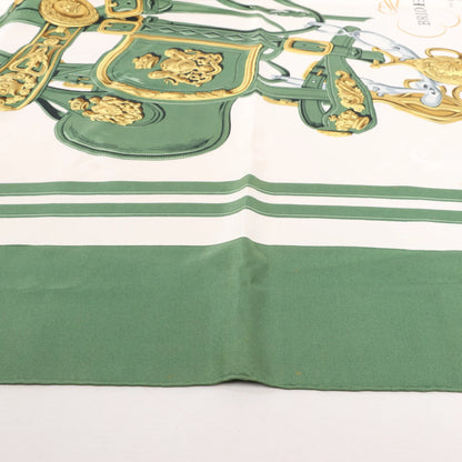 Hermès Carré 90 "BRIDES de GALA" Silk handkerchief in Green