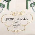 Hermès Carré 90 "BRIDES de GALA" Silk handkerchief in Green