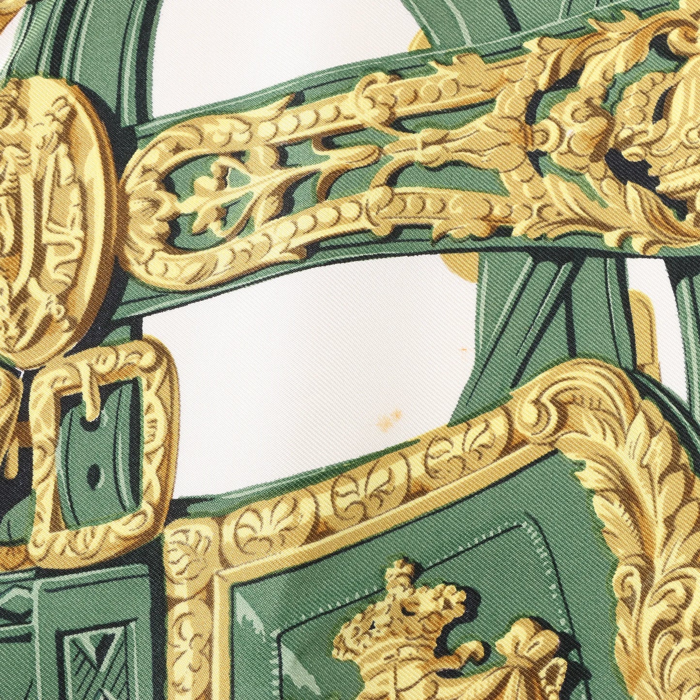 Hermès Carré 90 "BRIDES de GALA" Silk handkerchief in Green