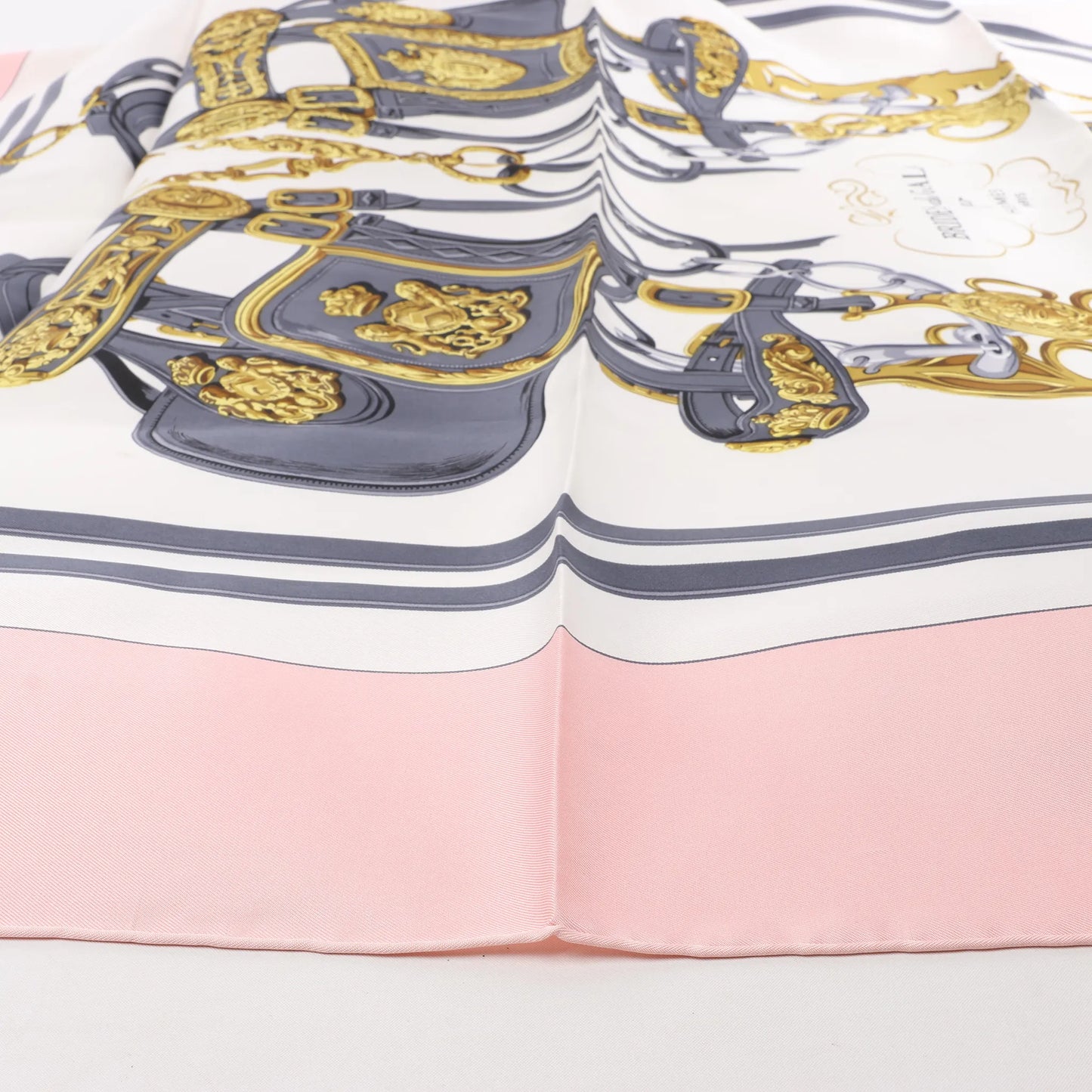 Hermès Carré 90 "BRIDES de GALA" Silk handkerchief in Pink