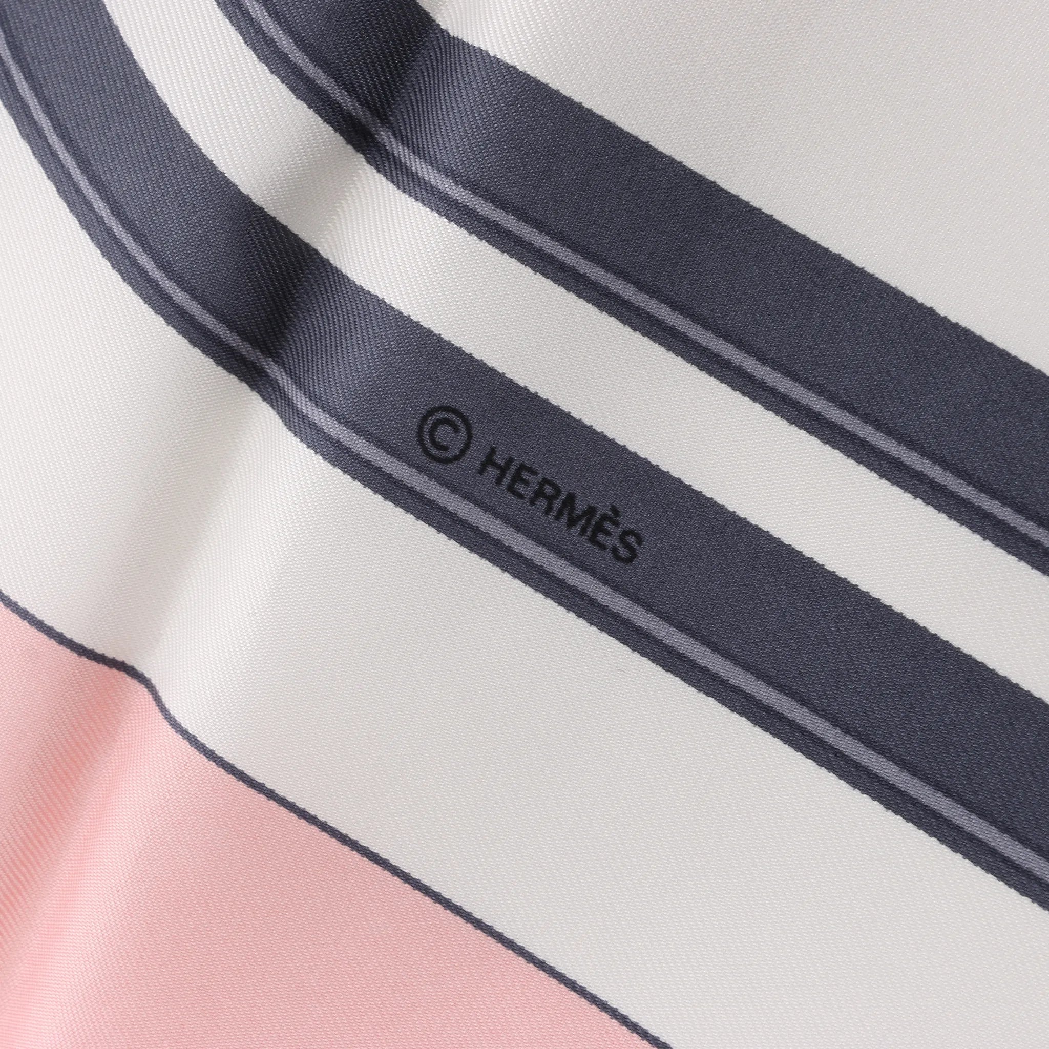 Hermès Carré 90 "BRIDES de GALA" Silk handkerchief in Pink