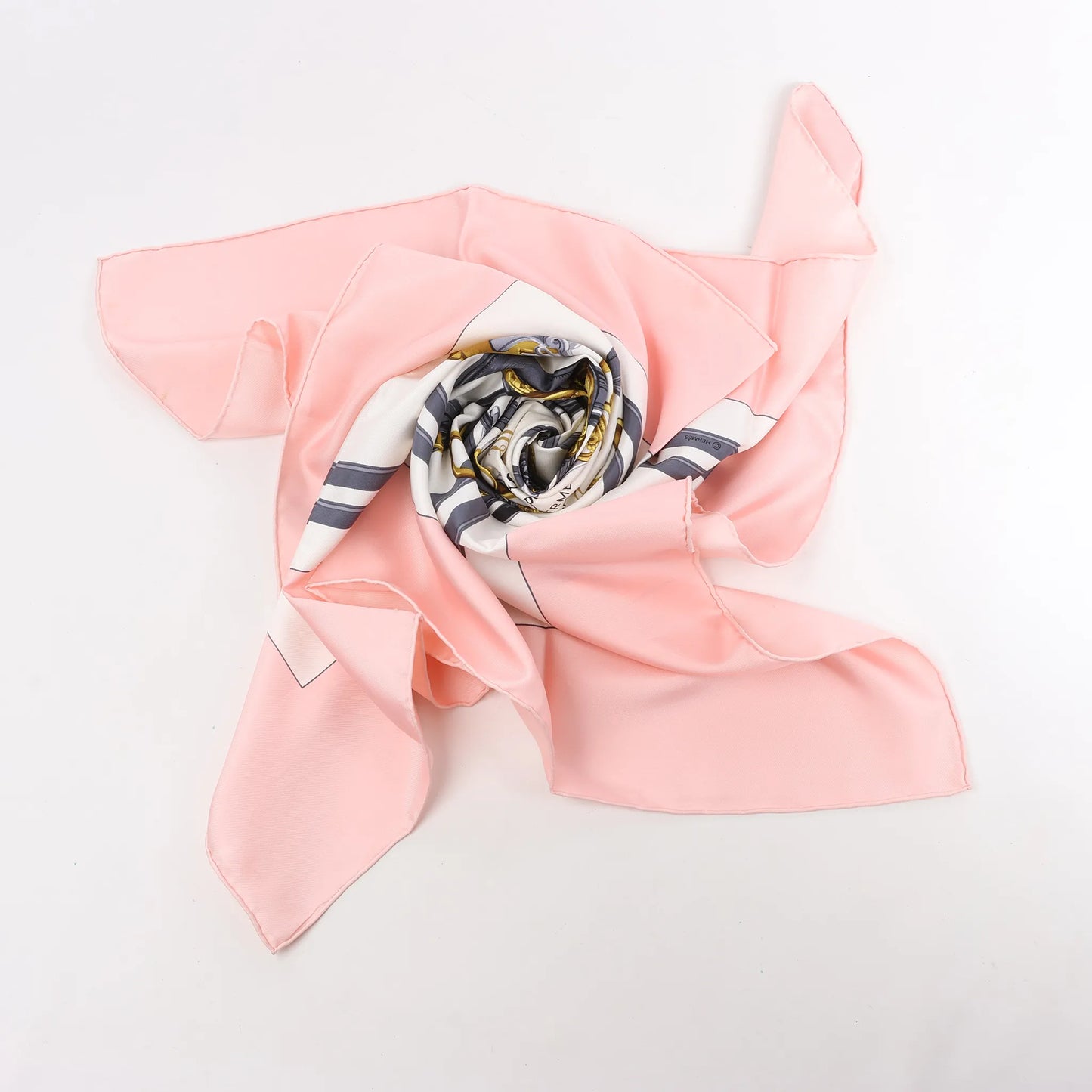 Hermès Carré 90 "BRIDES de GALA" Silk handkerchief in Pink