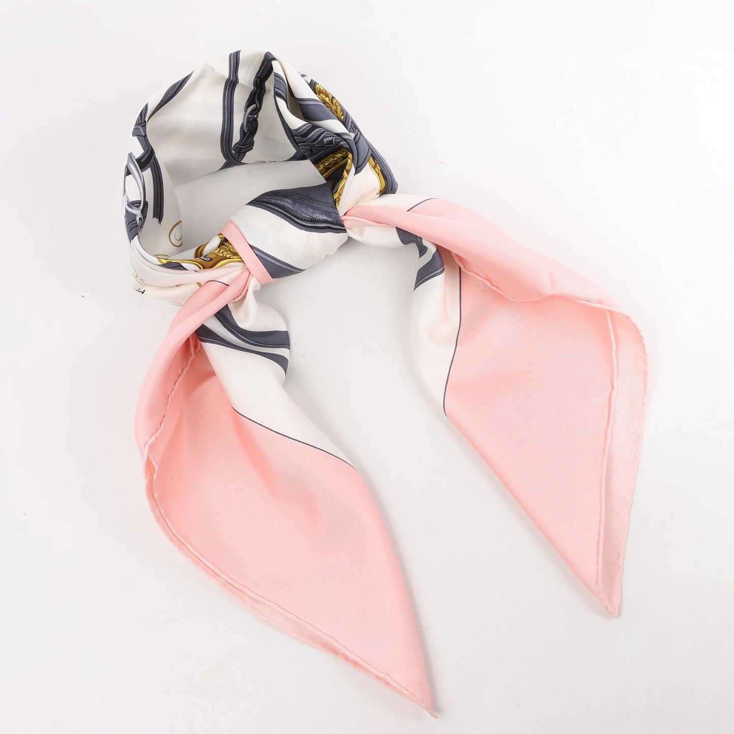 Hermès Carré 90 "BRIDES de GALA" Silk handkerchief in Pink