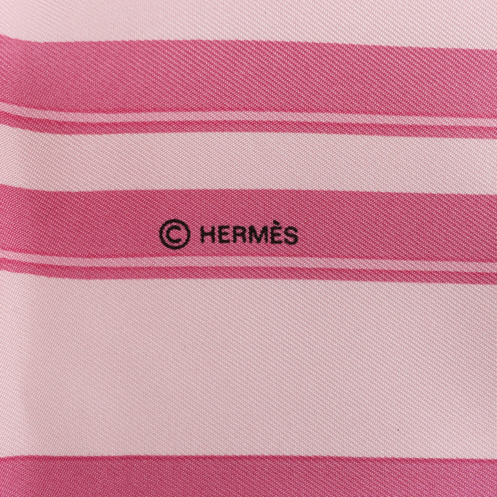 Hermès Carré 90 "BRIDES de GALA" Silk handkerchief in Pink