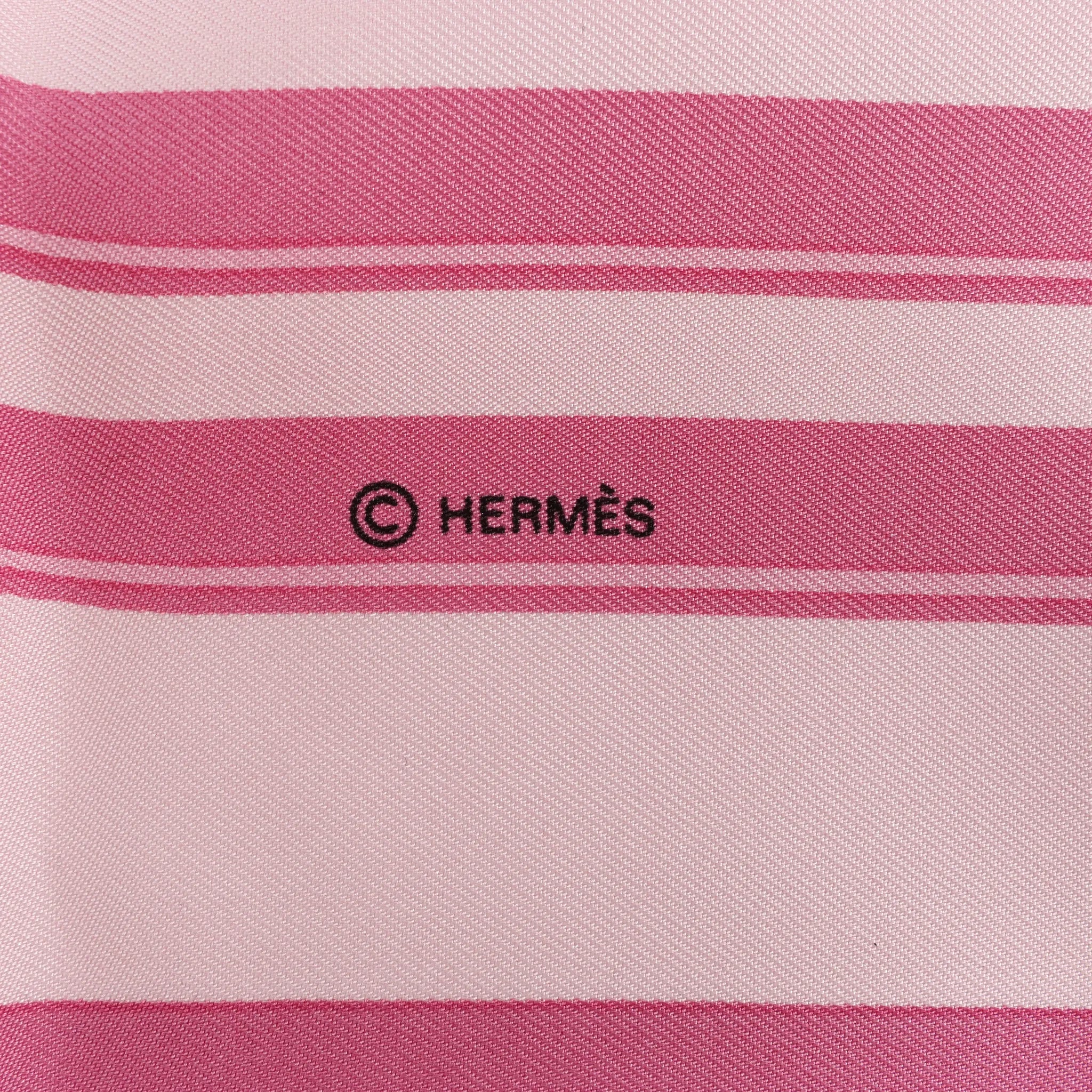 Hermès Carré 90 "BRIDES de GALA" Silk handkerchief in Pink