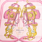 Hermès Carré 90 "BRIDES de GALA" Silk handkerchief in Pink