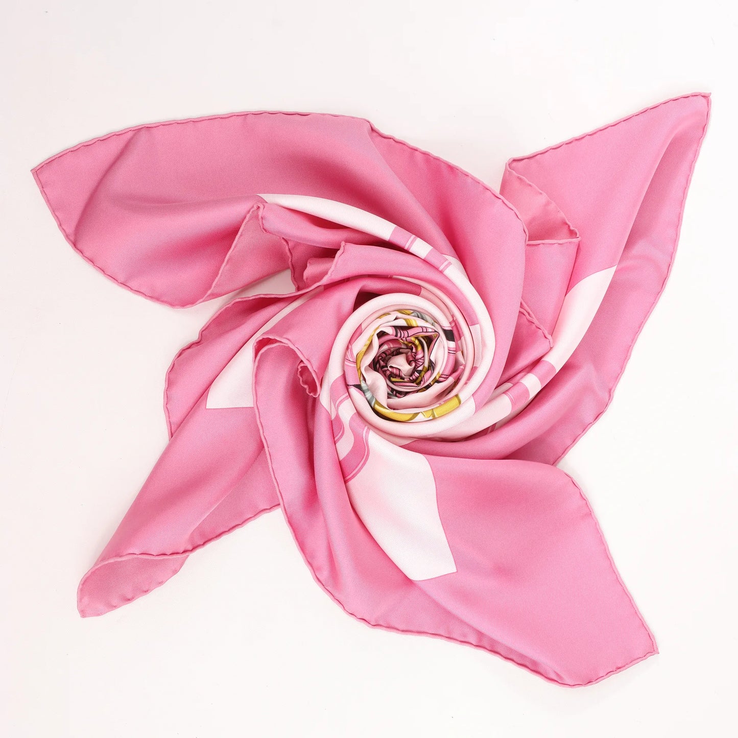 Hermès Carré 90 "BRIDES de GALA" Silk handkerchief in Pink