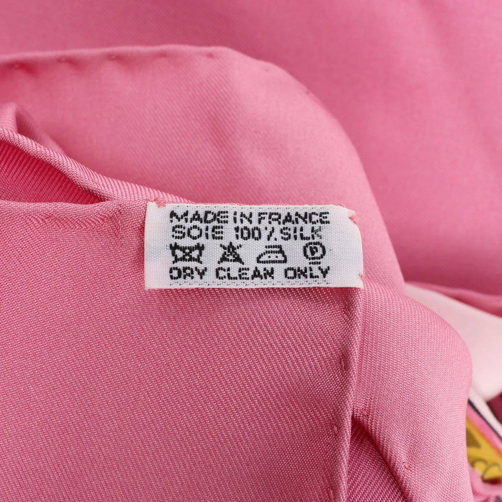 Hermès Carré 90 "BRIDES de GALA" Silk handkerchief in Pink