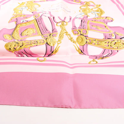 Hermès Carré 90 "BRIDES de GALA" Silk handkerchief in Pink