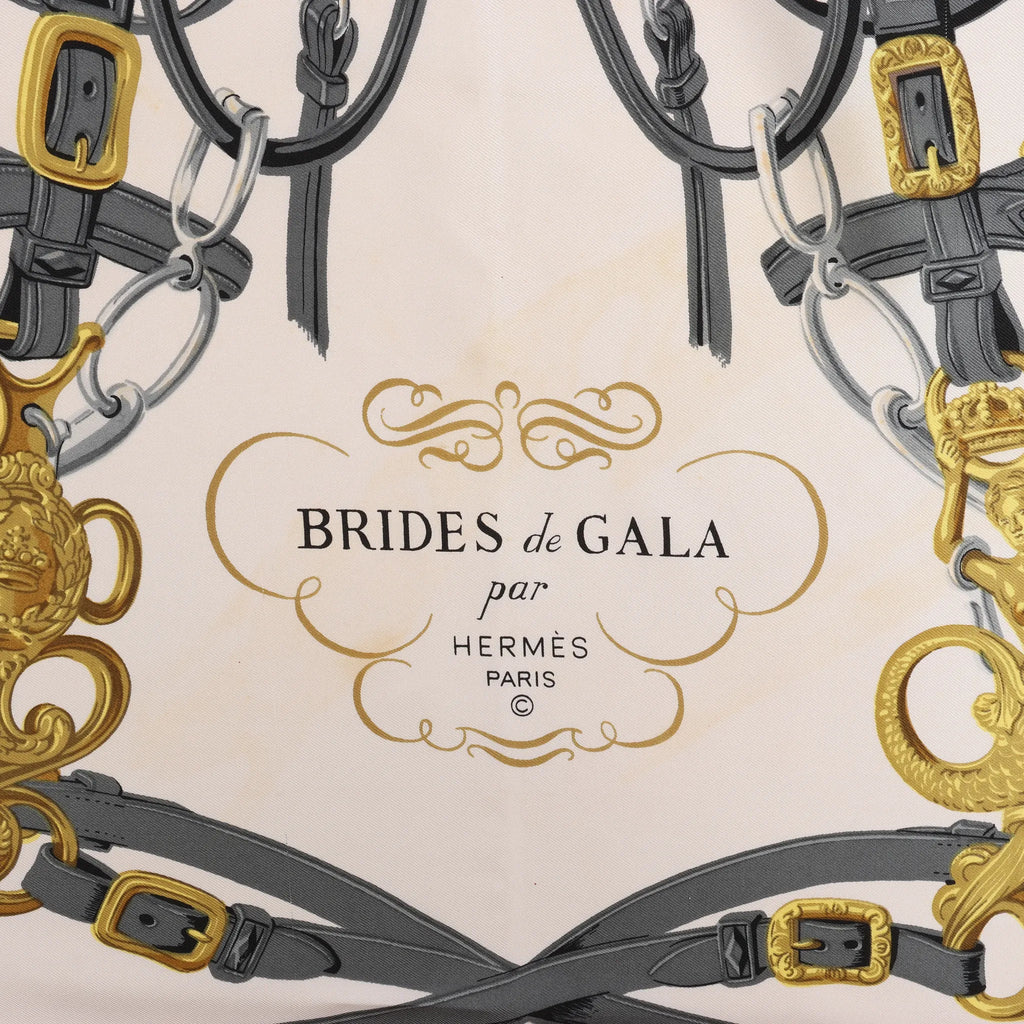 Hermès Carré 90 "BRIDES de GALA" Silk handkerchief in Red