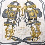Hermès Carré 90 "BRIDES de GALA" 100% Silk Scarf in Red