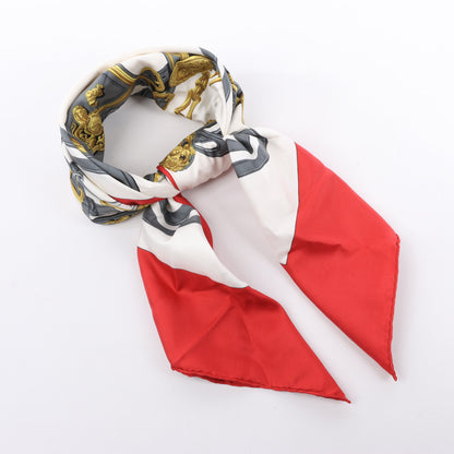 Hermès Carré 90 "BRIDES de GALA" 100% Silk Scarf in Red
