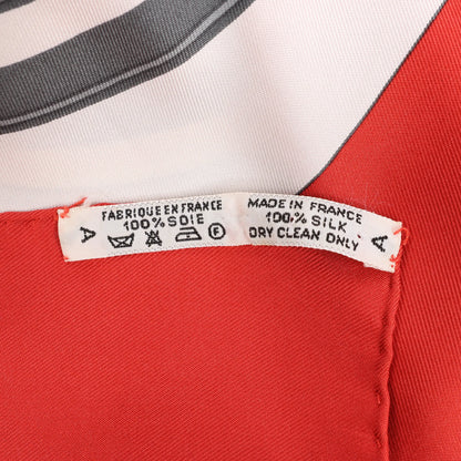 Hermès Carré 90 "BRIDES de GALA" Silk handkerchief in Red