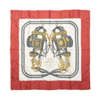 Hermès Carré 90 "BRIDES de GALA" Silk handkerchief in Red
