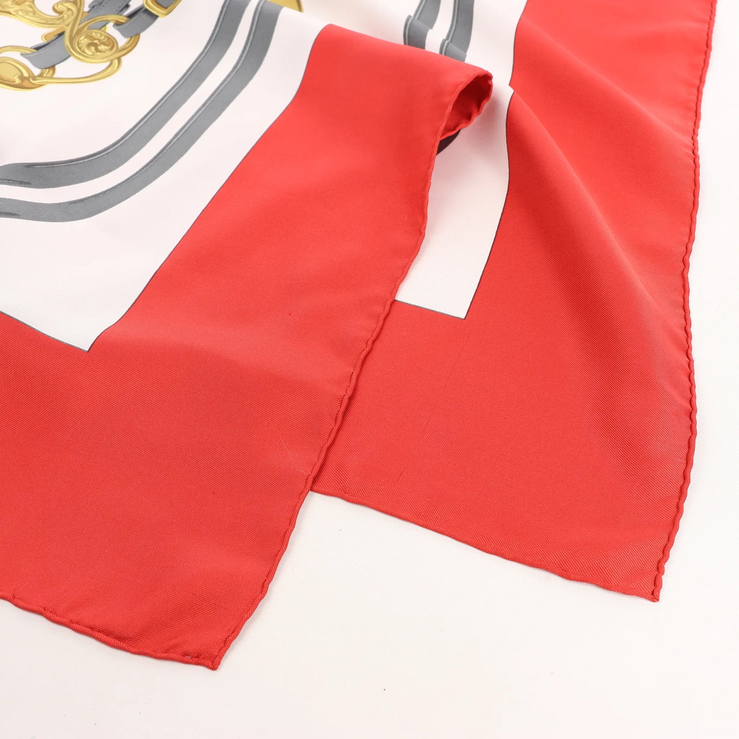 Hermès Carré 90 "BRIDES de GALA" Silk handkerchief in Red