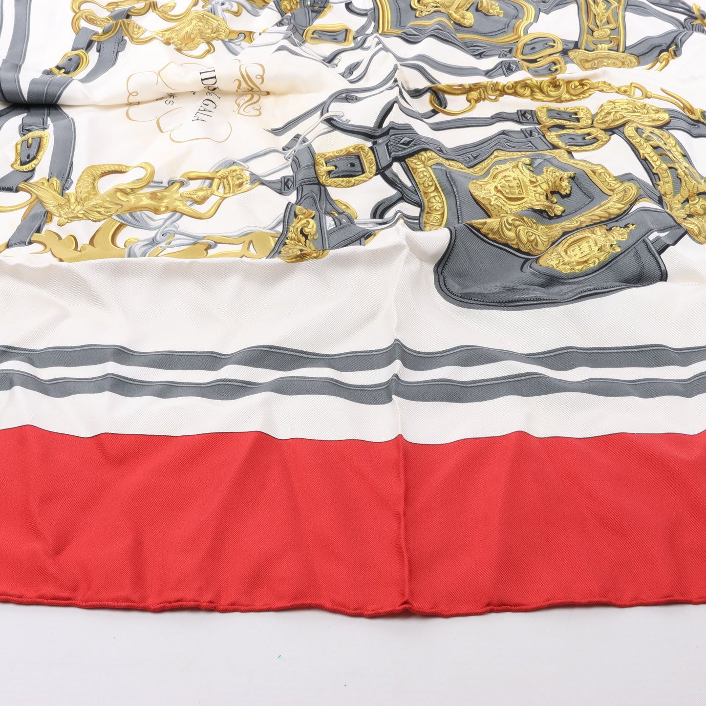 Hermès Carré 90 "BRIDES de GALA" 100% Silk Scarf in Red