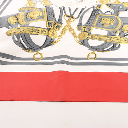 Hermès Carré 90 "BRIDES de GALA" Silk handkerchief in Red
