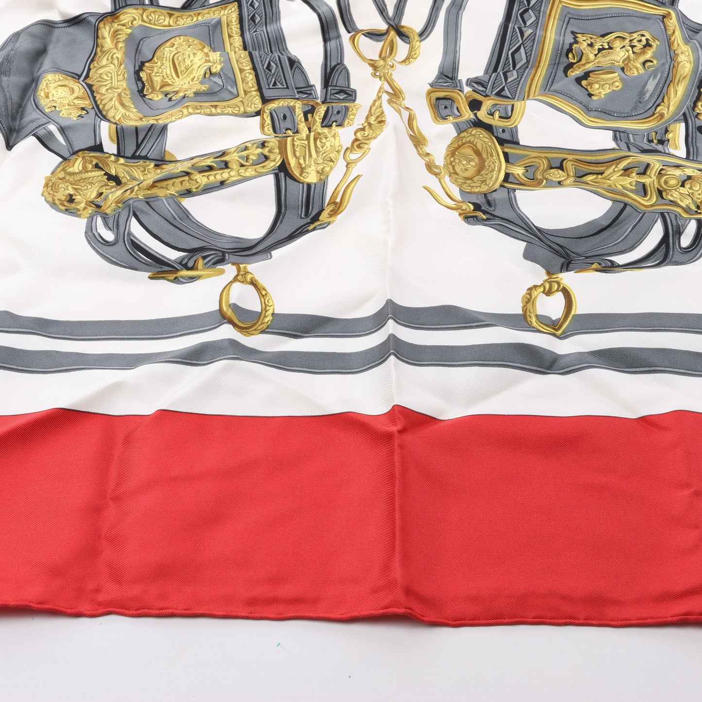 Hermès Carré 90 "BRIDES de GALA" 100% Silk Scarf in Red