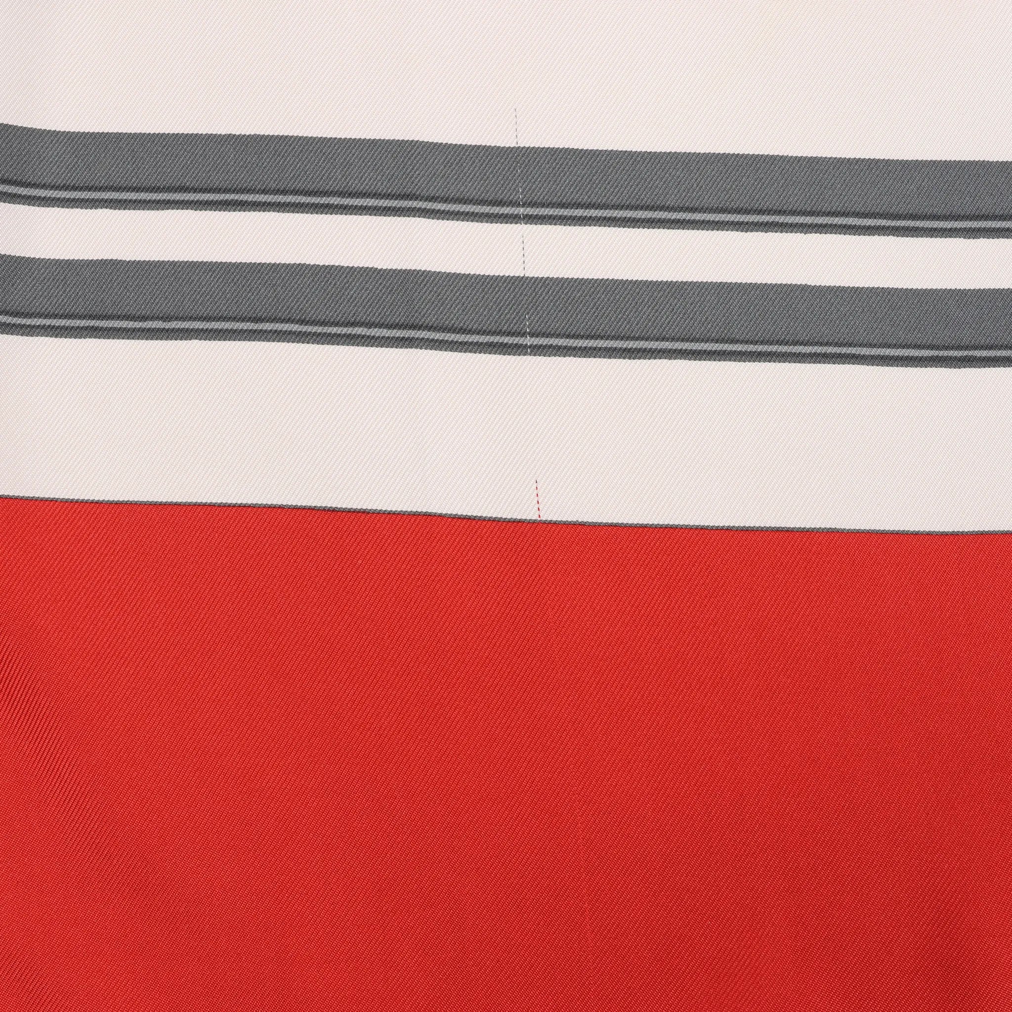 Hermès Carré 90 "BRIDES de GALA" Silk handkerchief in Red