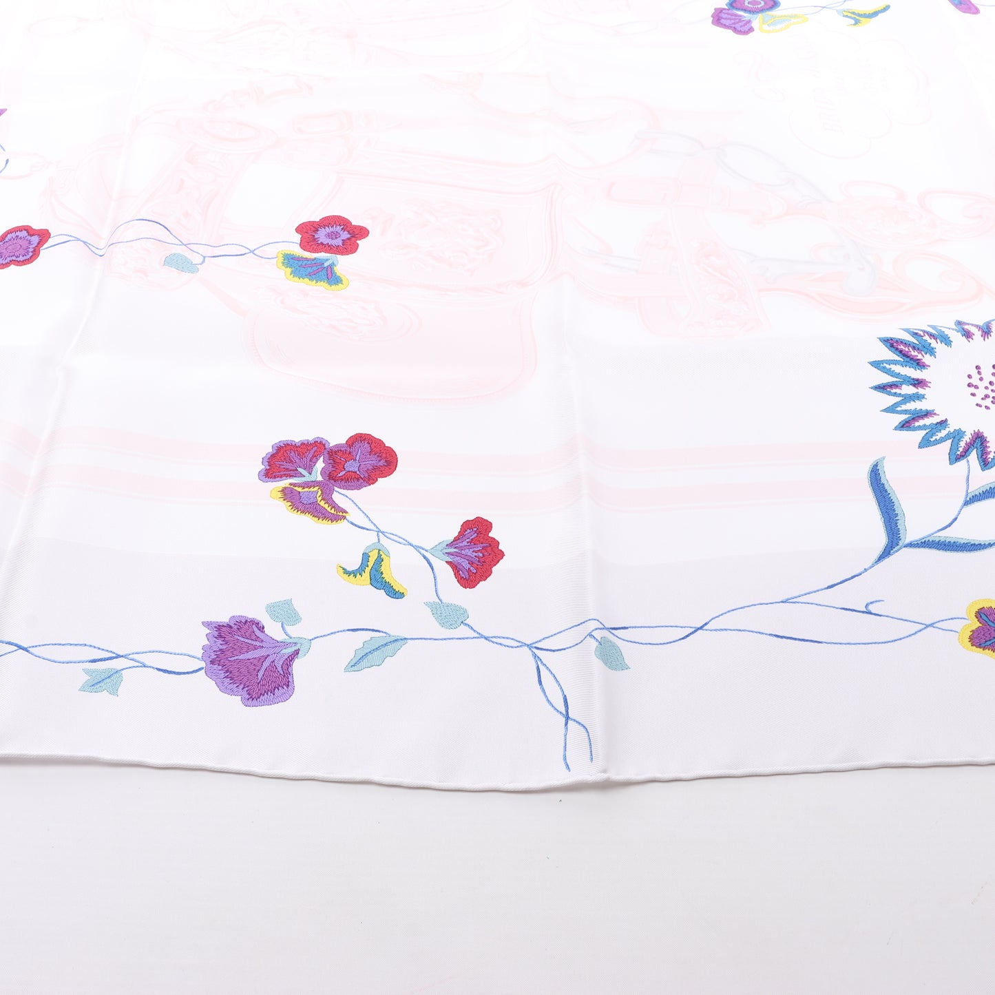 Hermès Carré 90 "BRIDES de GALA" 100% Silk Scarf in White