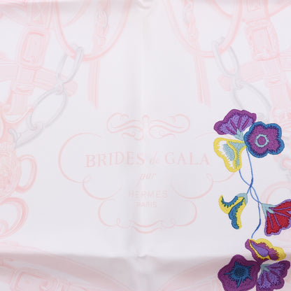 Hermès Carré 90 "BRIDES de GALA" 100% Silk Scarf in White